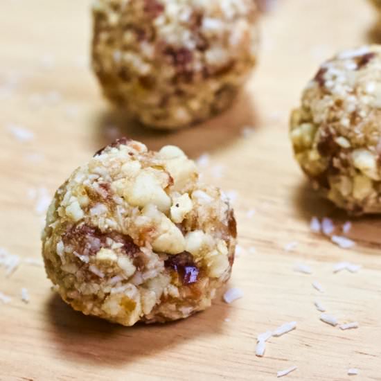 Raw Vegan Lemon Coconut Bites - Recipe photo by HealthyHelper