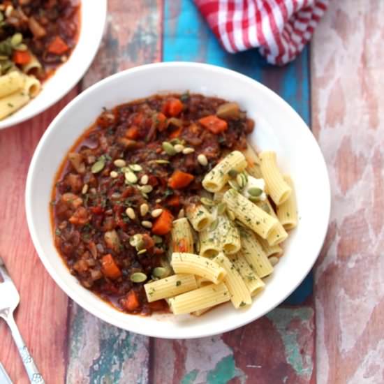 Seriously Good Vegan Ragu - Recipe photo by Spice Chronicles
