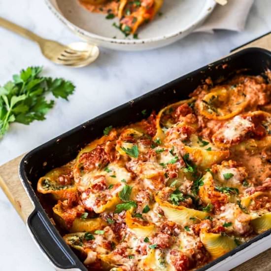 Spinach and Ricotta Pasta Shells - Recipe photo by itsnotcomplicatedrecipes