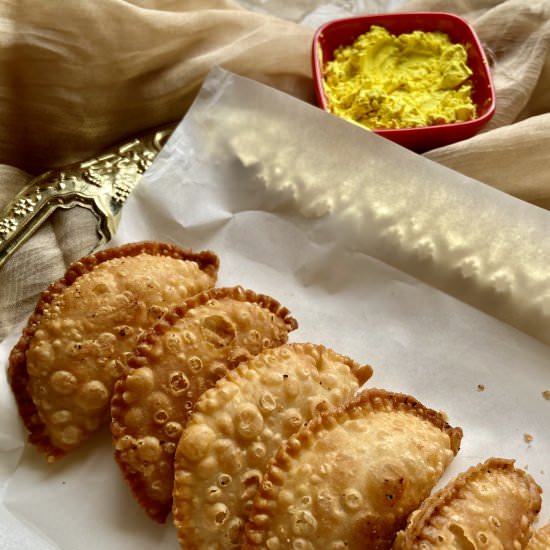 semolina and coconut gujiya - Recipe photo by shellyfoodspot