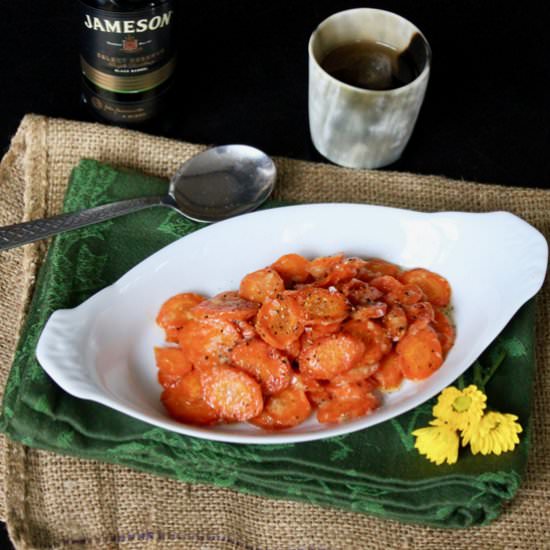 Carrots with Irish Whiskey & Ginger - Recipe photo by Runcible Eats