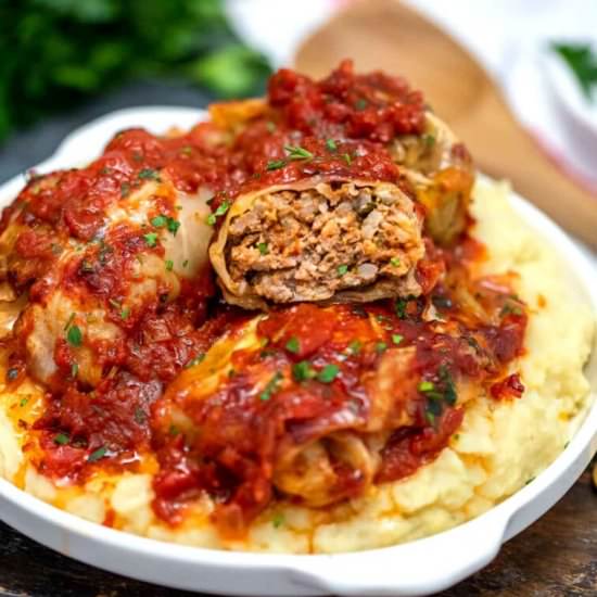 Stuffed Cabbage Rolls - Recipe photo by peasandpeonies