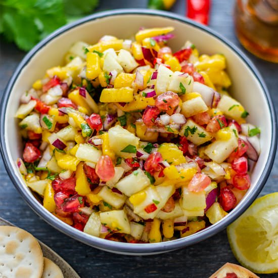 pomegranate salsa recipe - Recipe photo by Appetizer Addiction