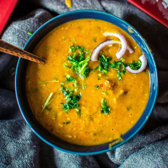 Instant Pot Masoor Dal-Red lentils - Recipe photo by Anu@MyGingerGarlicKitchen