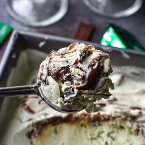 Loaded Mint Chip Ice Cream - Recipe photo by stressbaking