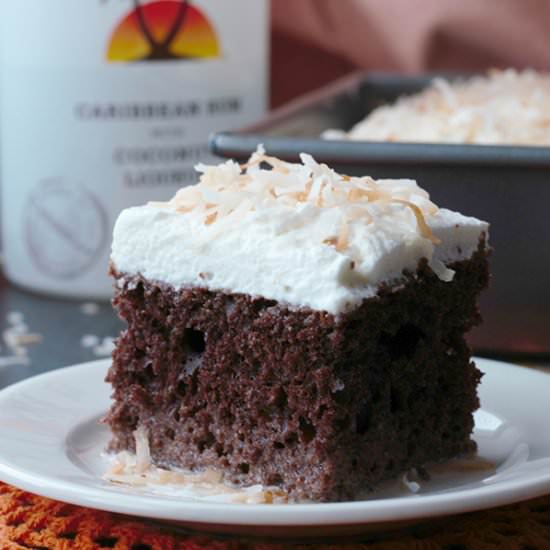 Chocolate Coconut Malibu Rum Cake - Recipe photo by URBAN BAKES