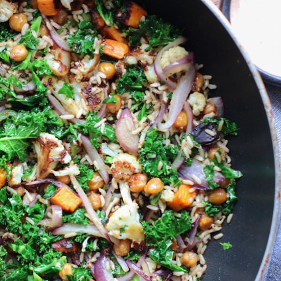 Roasted Veggie Fried Rice - Recipe photo by servingtonight