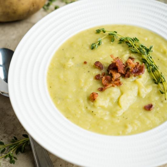 Irish Leek & Potato Soup Recipe - Recipe photo by TheDeliciousSpoon
