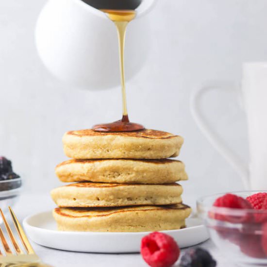 Blender Oat Flour Pancakes - Recipe photo by Colleen Christensen