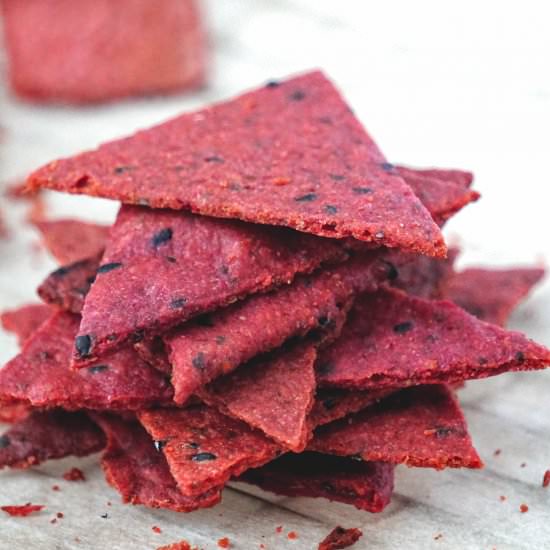 Beet Crackers Vegan Gluten Free - Recipe photo by Healthy Taste Of Life