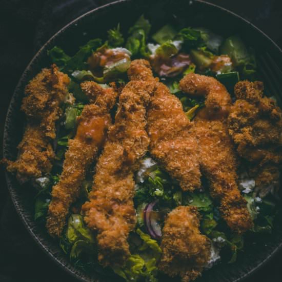 Crispy almond flour chicken strips - Recipe photo by tiffinandteaofficial