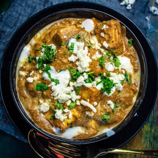 Paneer Lababdar - Recipe photo by Anu@MyGingerGarlicKitchen