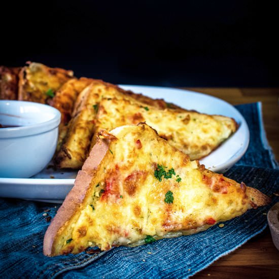 Chilli Cheese Toast - Recipe photo by Anu@MyGingerGarlicKitchen