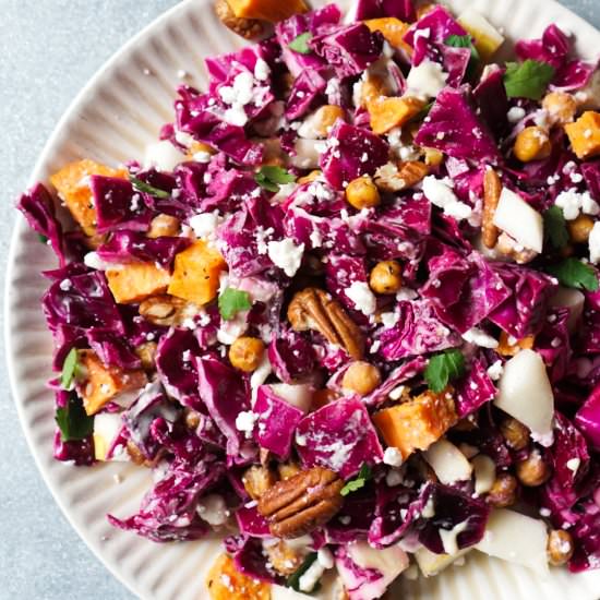 Raw Cabbage Salad - Recipe photo by thegoldenbeets