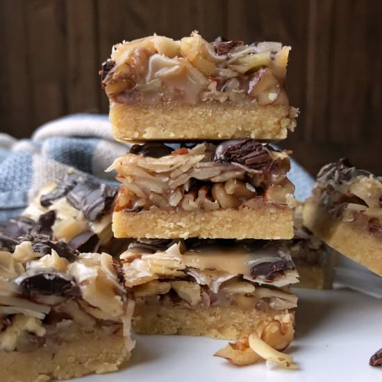 Magic Cookie Bars (Paleo, Vegan) - Recipe photo by bakeitpaleo