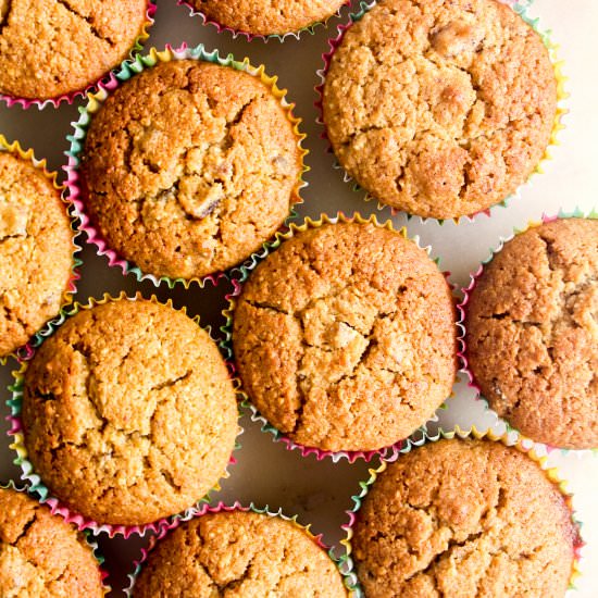 Date Almond Honey Muffins - Recipe photo by The Desserted Girl