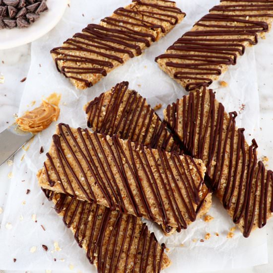 No-Bake Protein Bars – Vegan & GF - Recipe photo by MostlyDomestic
