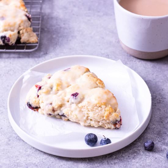 Lemon Blueberry Scones - Recipe photo by My Three Seasons