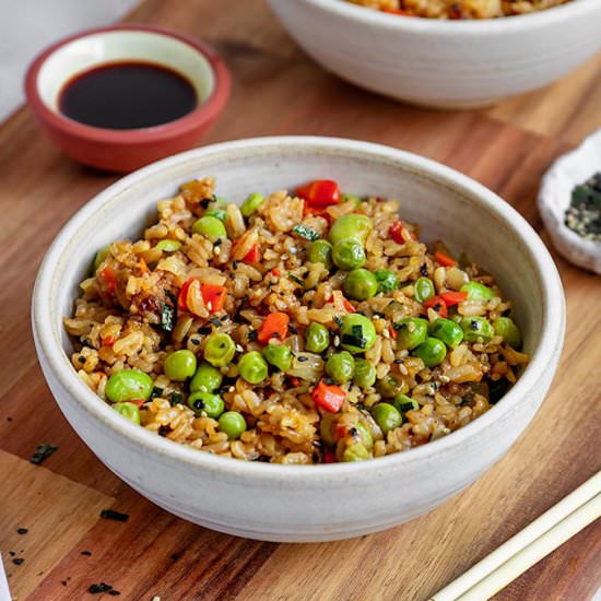 BEST Vegan Fried Rice - Recipe photo by ShortGirlTallOrder