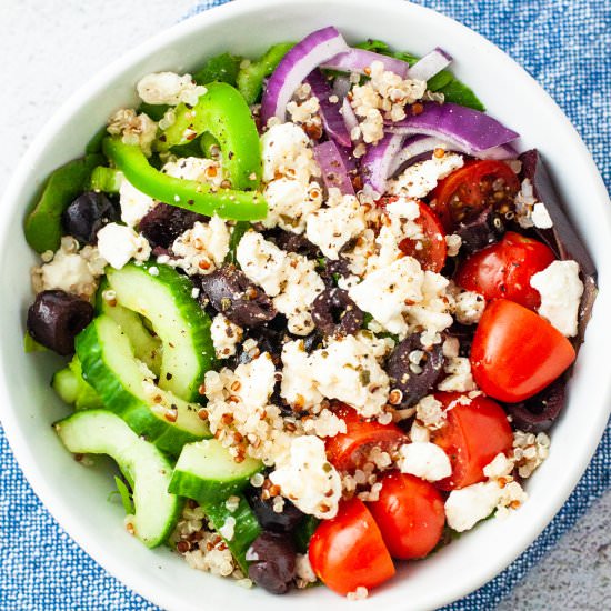 Quinoa Greek Salad - Recipe photo by Dishes with Dad