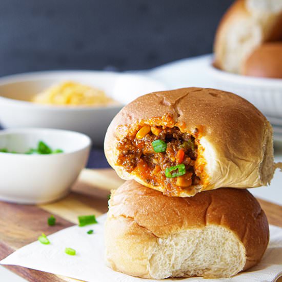 Vegetable Soup Sloppy Joe Pockets - Recipe photo by Candy Jar Chronicles