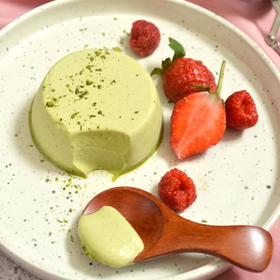 Matcha Panna Cotta - Recipe photo by Jaja Bakes