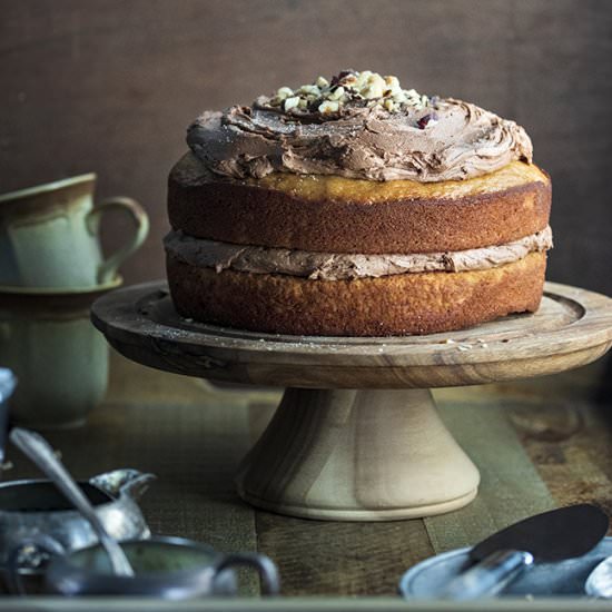 Hazelnut Cream Banana Cake - Recipe photo by URBANBAKES