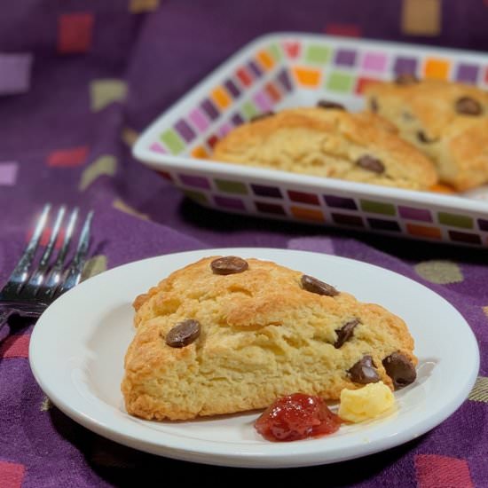 Chocolate Chip Cream Scones - Recipe photo by scotch_scones