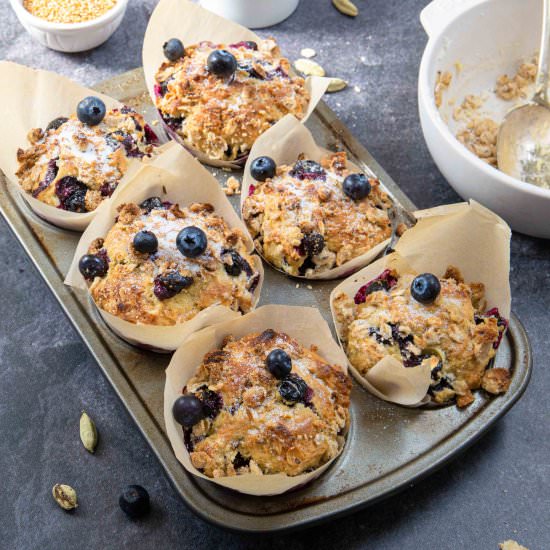 Vegan Blueberry Muffins - Recipe photo by pageandplate