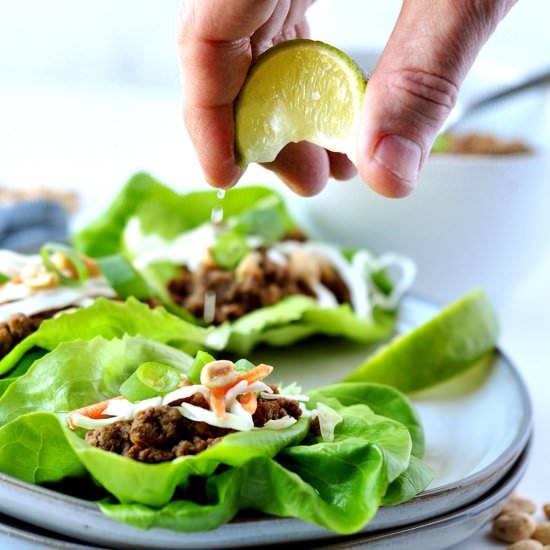 Thai Lettuce Wraps - Recipe photo by sweetrusticbakes