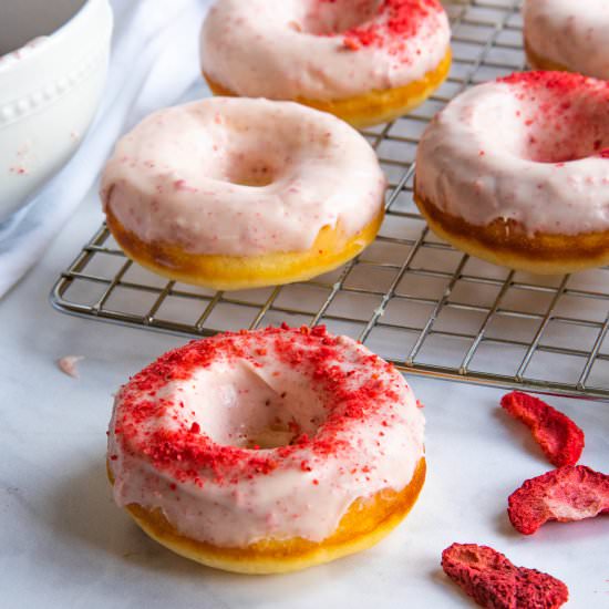 Strawberry Lemon Doughnuts - Recipe photo by bakesbybrownsugar
