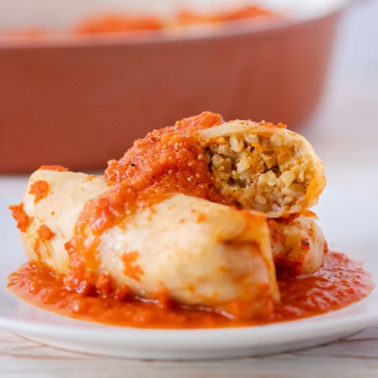 Vegan Stuffed Cabbage Rolls - Recipe photo by slavicvegan