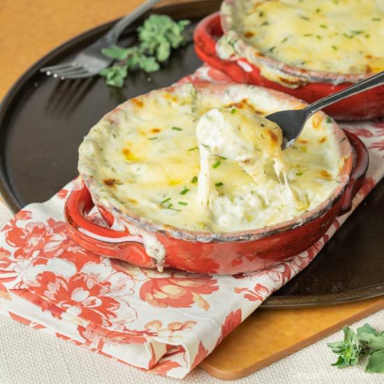 Spinach & Artichoke Gnocchi Gratin - Recipe photo by Compelled To Cook