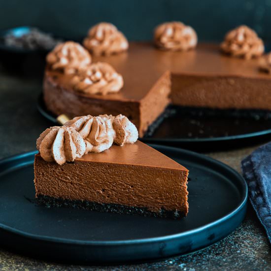 Eggless Chocolate Cheesecake - Recipe photo by Mommys Home Cooking