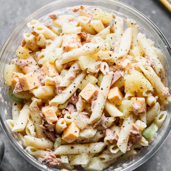 Creamy Tuna Pasta Salad - Recipe photo by cookingforkeeps
