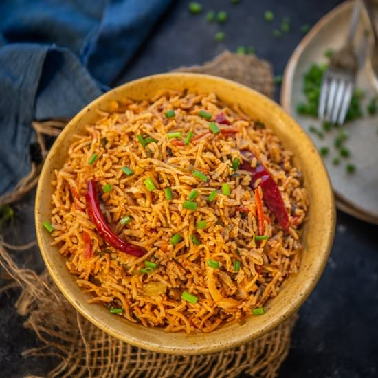 Schezwan Fried Rice - Recipe photo by Whiskaffair