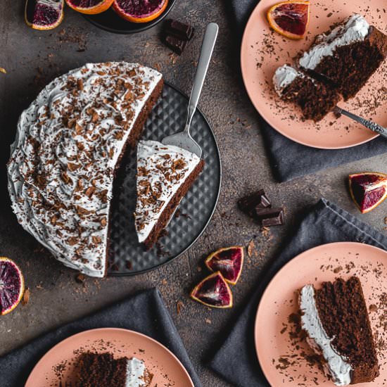 Blood Orange Chocolate Cake - Recipe photo by Crumb Top Baking