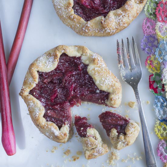 Rhubarb Tart with Shortbread Crust - Recipe photo by a zest for life