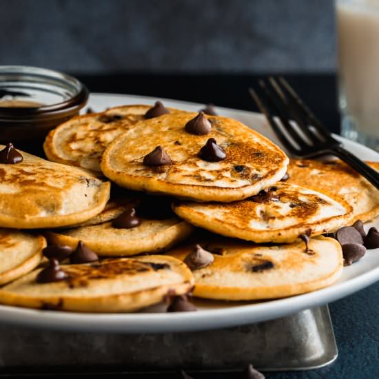 Chocolate Chip Pancakes - Recipe photo by MunchkinTime
