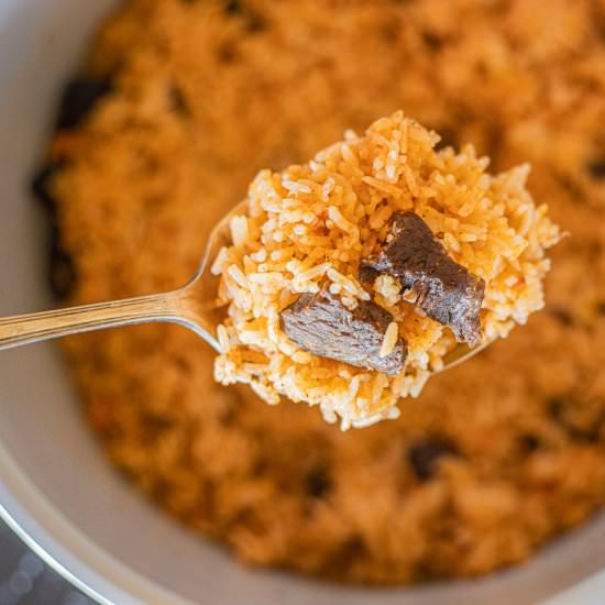 Instant Pot Jasmine Rice (red rice) - Recipe photo by HIldaskitchenblog