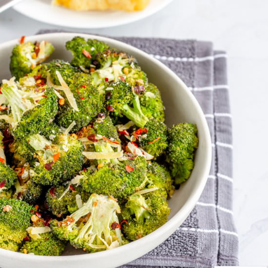Oven Roasted Broccoli with Parmesan - Recipe photo by Priyanka DK