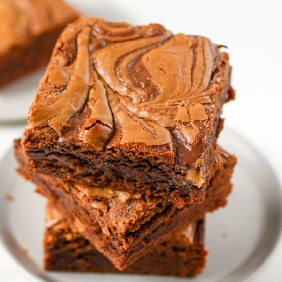 Nutella Brownies - Recipe photo by savoryexperiments