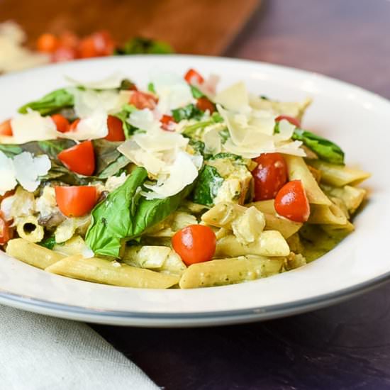 Chicken Pesto Penne Pasta - Recipe photo by dudethatcookz