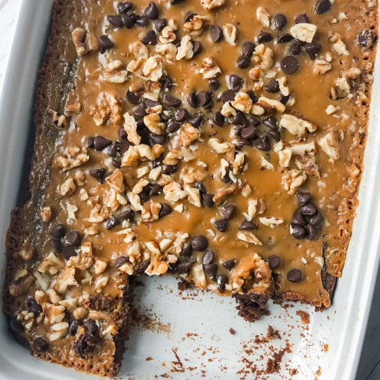 Better Than Sex Turtle Brownies - Recipe photo by thisfarmgirlcooks