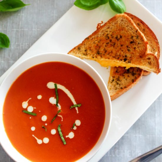 Creamy Tomato Bisque - Recipe photo by livingsmartandhealthy