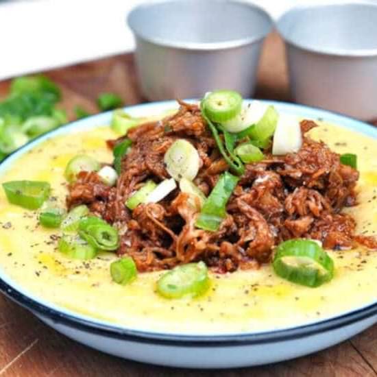 Pulled Pork cheesy girts recipe - Recipe photo by Arun