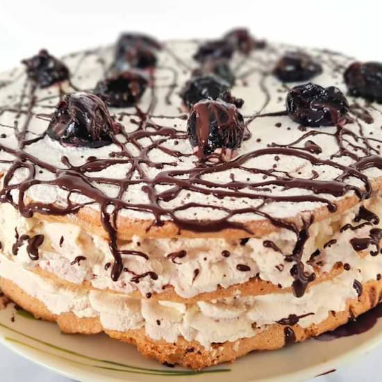 cherry cream dacquoise - Recipe photo by Cuisine Fiend