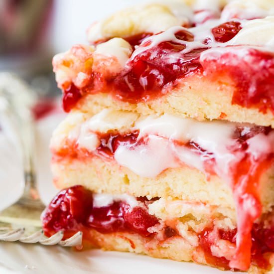 Sugar Cookie Sweet Cherry Pie Bars - Recipe photo by sweetbasil
