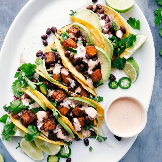 Butternut Squash Tacos - Recipe photo by Chelsea Lords