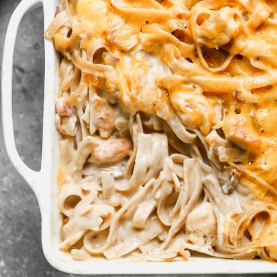 Healthier Chicken Tetrazzini - Recipe photo by cookingforkeeps